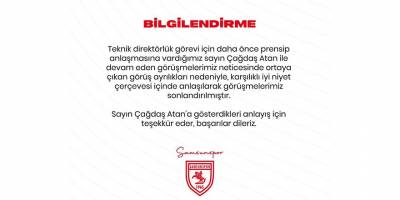 Samsunspor, Çağdaş Atan ile anlaşamadı