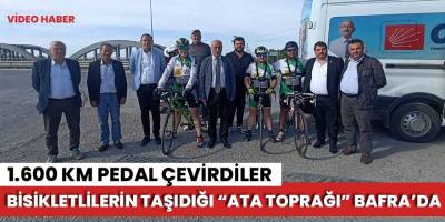 Bisikletlilerin taşıdığı “Ata toprağı” Bafra’da