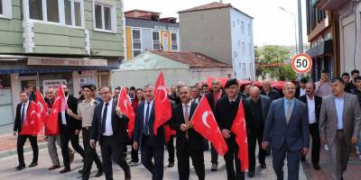 Havza’da Bayrak Yürüyüşü ve ilk miting coşkusu