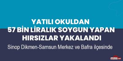 57 bin liralık soygun yapan hırsızlar yakalandı