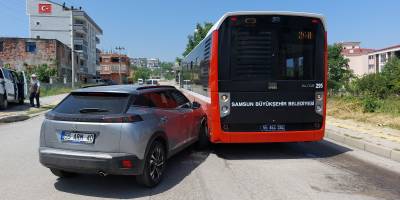 Samsun'da zincirleme kazada 1 yaralı