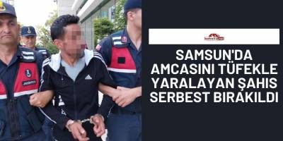 Samsun'da amcasını tüfekle yaralayan şahıs serbest bırakıldı
