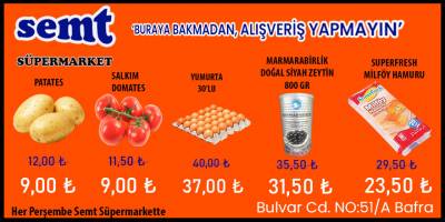Semt Süpermarket'te Süper İndirimler