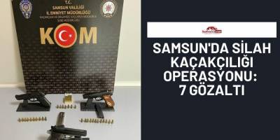 Samsun'da silah kaçakçılığı operasyonu: 7 gözaltı