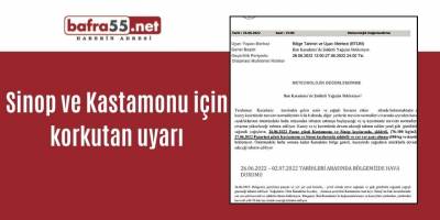 Sinop ve Kastamonu için korkutan uyarı