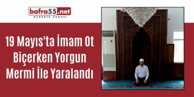 19 Mayıs'ta İmam Ot Biçerken Yorgun Mermi İle Yaralandı