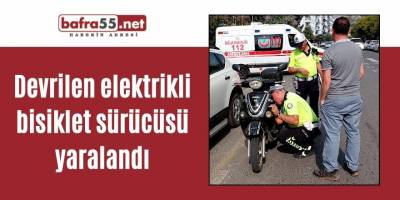 Devrilen elektrikli bisiklet sürücüsü yaralandı