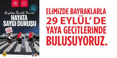 29 Eylül'de elimizde Bayraklarla yaya geçitlerinde buluşuyoruz