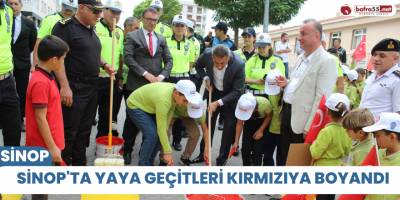 Sinop’ta yaya geçitlerine kırmızı çizgi