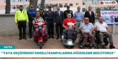 Yaya geçidindeki engelli rampalarına düzenleme bekliyoruz