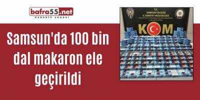 Samsun'da 100 bin dal makaron ele geçirildi