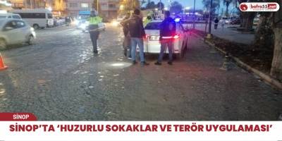 Sinop’ta ‘Huzurlu Sokaklar ve Terör Uygulaması’
