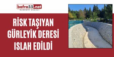 Sinop'ta Risk taşıyan Gürleyik Deresi ıslah edildi