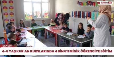 4-6 yaş Kur'an kurslarında 4 bin 611 minik öğrenciye eğitim