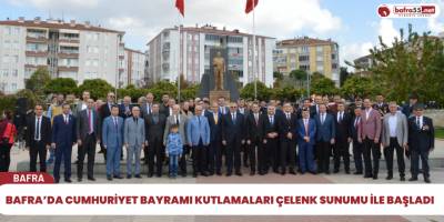 Bafra’da Cumhuriyet Bayramı Kutlamaları Çelenk Sunumu ile Başladı