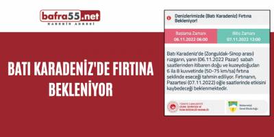 Batı Karadeniz'de fırtına bekleniyor