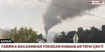 Fabrika bacasından yükselen dumanlar tepki çekti