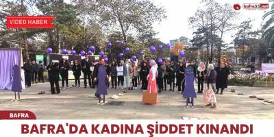 Bafra'da kadına şiddet kınandı