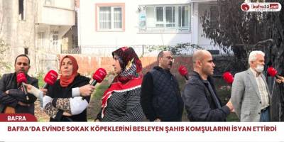 Bafra’da evinde sokak köpeklerini besleyen şahıs komşularını isyan ettirdi