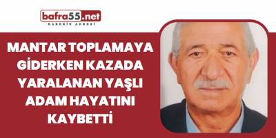 Mantar toplamaya giderken kazada yaralanan yaşlı adam hayatını kaybetti