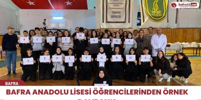 Bafra Anadolu Lisesi Öğrencilerinden Örnek Davranış