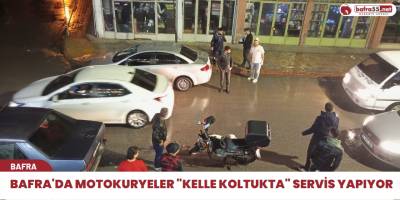 Bafra'da motokuryeler "kelle koltukta" servis yapıyor