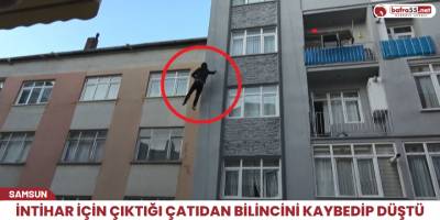 İntihar için çıktığı çatıdan bilincini kaybedip düştü