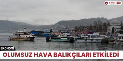 Olumsuz hava balıkçıları etkiledi