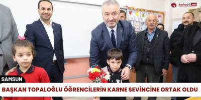 Başkan Topaloğlu Öğrencilerin Karne Sevincine Ortak Oldu