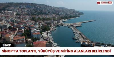 Sinop’ta Toplantı, Yürüyüş ve Miting Alanları Belirlendi