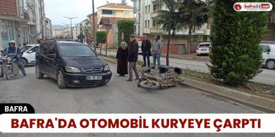 Bafra'da Otomobil Kuryeye Çarptı