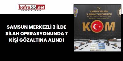 Samsun Merkezli 3 İlde Silah Operasyonunda 7 Kişi Gözaltına Alındı