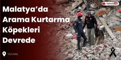 Malatya’da Arama Kurtarma Köpekleri Devrede