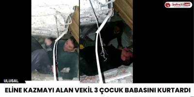 Eline Kazmayı Alan Vekil 3 Çocuk Babasını Kurtardı