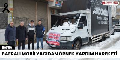 Bafralı Mobilyacıdan Örnek Yardım Hareketi