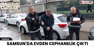 Samsun'da Evden Cephanelik Çıktı