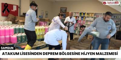 Atakum Lisesinden Deprem Bölgesine Hijyen Malzemesi
