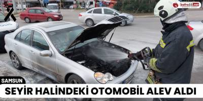 Seyir Halindeki Otomobil Alev Aldı