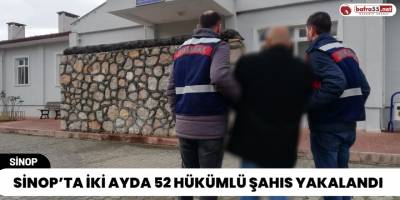 Sinop’ta İki Ayda 52 Hükümlü Şahıs Yakalandı