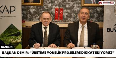 Başkan Demir: “Üretime yönelik projelere dikkat ediyoruz”