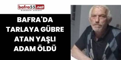 Bafra'da Tarlaya Gübre Atan Yaşlı Adam Öldü