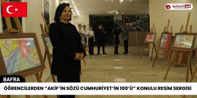 Öğrencilerden “Akif’in sözü Cumhuriyet’in 100’ü” Konulu Resim Sergisi