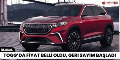 Togg’da Fiyat Belli Oldu, Geri Sayım Başladı