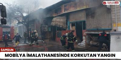 Mobilya İmalathanesinde Korkutan Yangın 