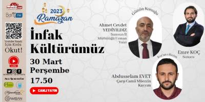 “2023’de Ramazan” Programının Bugünkü Konusu ‘İnfak Kültürümüz’