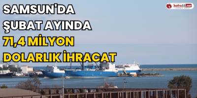 Samsun'da Şubat Ayında 71,4 Milyon Dolarlık İhracat Yapıldı