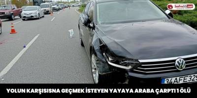 Yolun Karşısısna Geçmek İsteyen Yayaya Araba Çarptı 1 Ölü