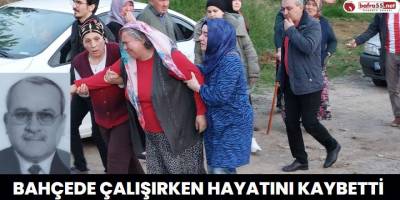 Bahçede çalışırken hayatını kaybetti