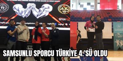 Samsunlu sporcu Türkiye 4.'sü oldu