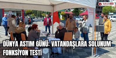 Dünya Astım Günü: Vatandaşlara solunum fonksiyon testi